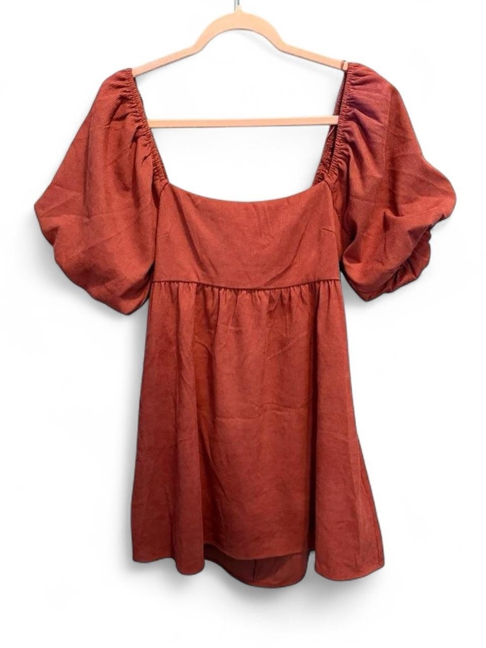 NWT Francesca's Collections Pink Puff Sleeve Dress Medium Romantic Cottagecore